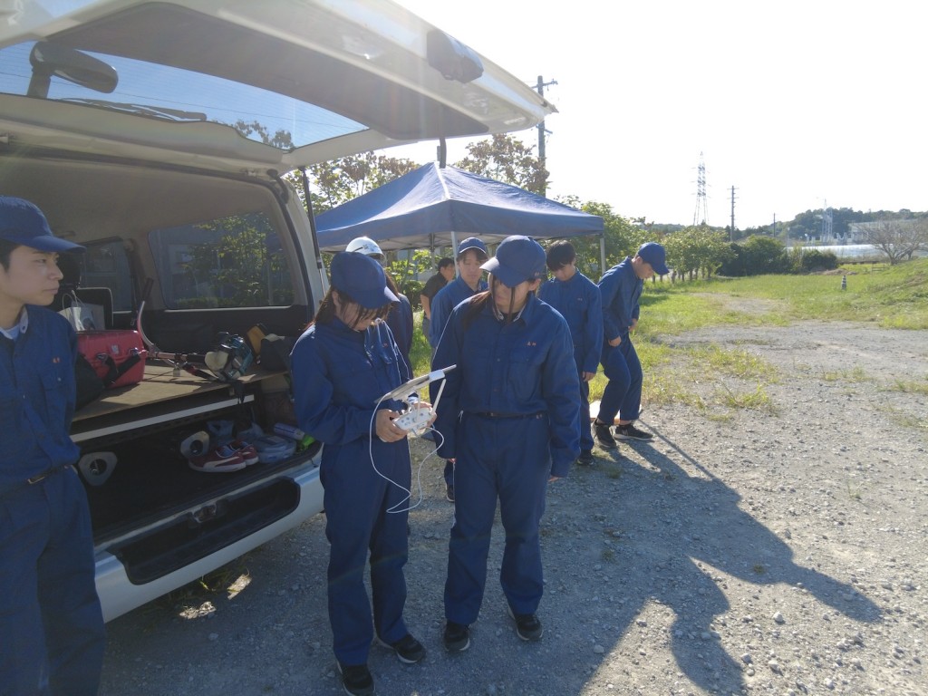 ドローン飛行 国東高校 環境土木科