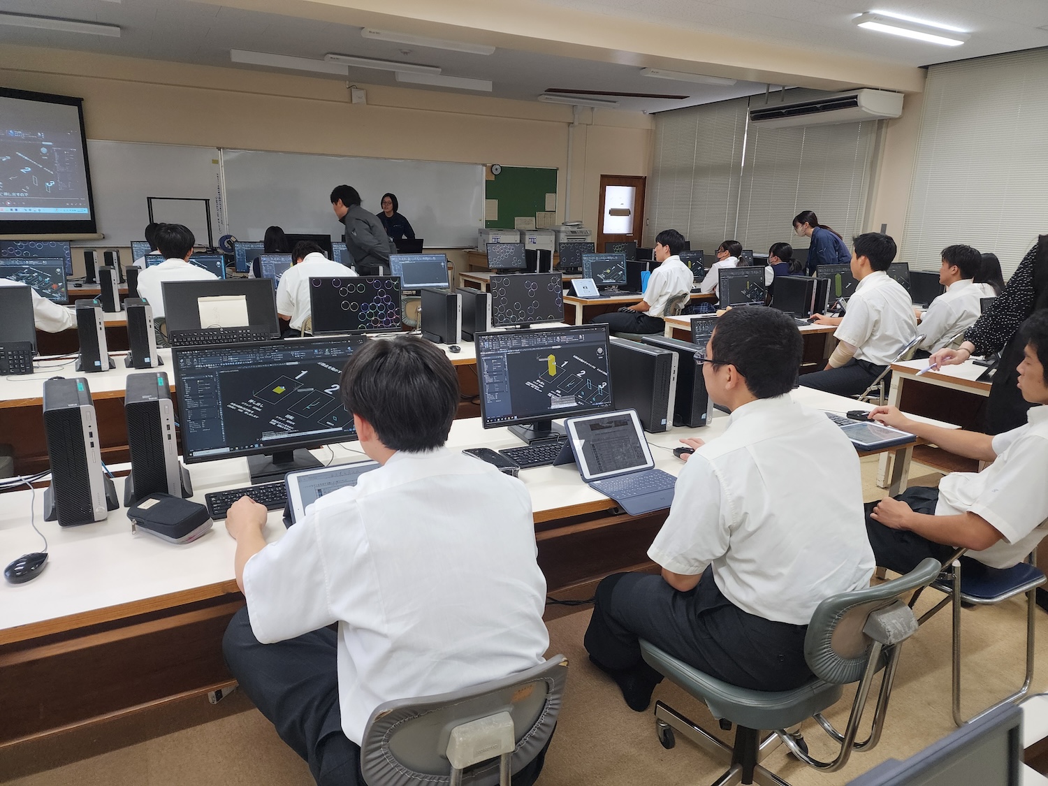3Dソリッドモデル授業 国東高校環境土木科
